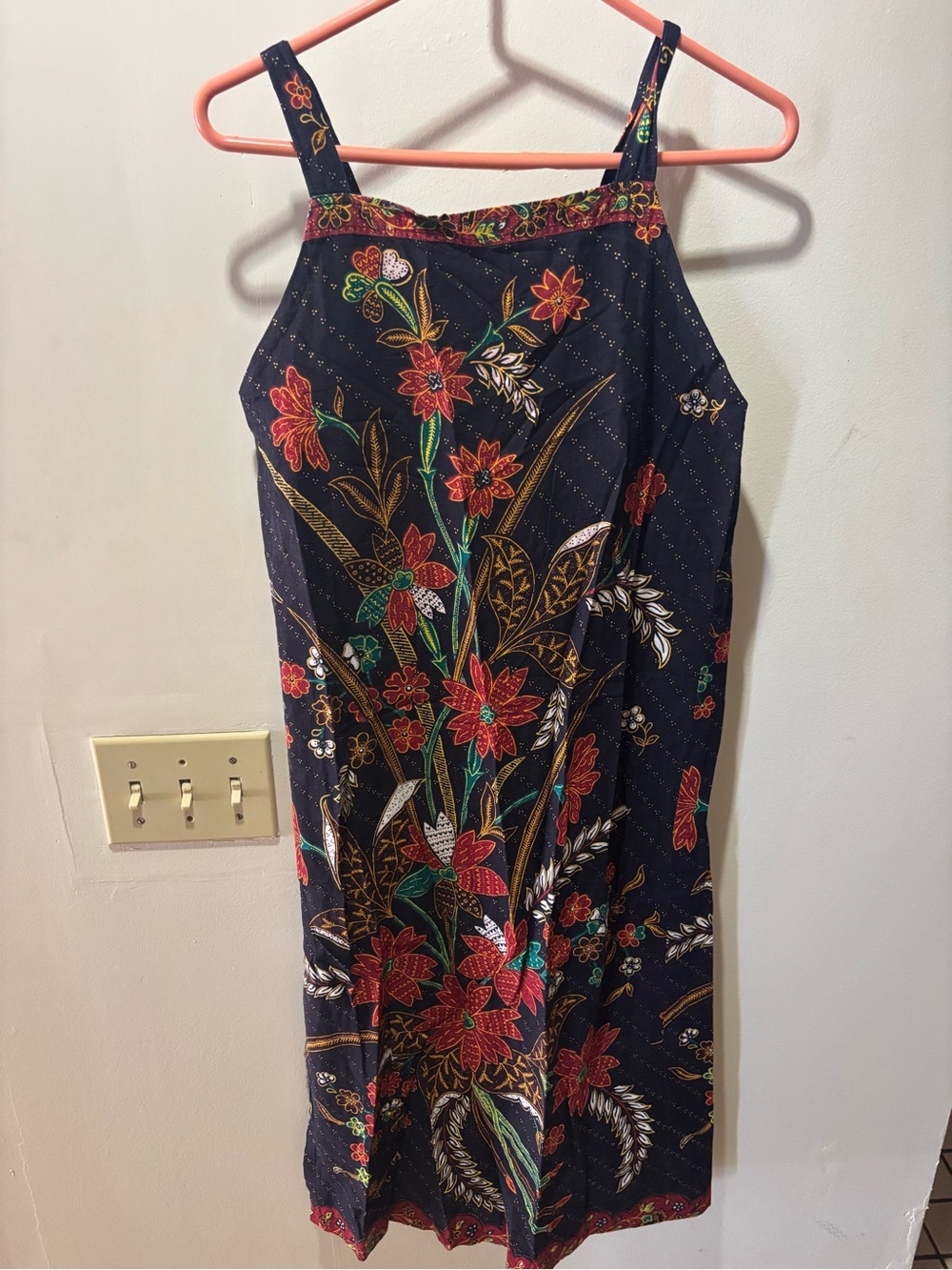Indonesian Batik Cotton Sundress Small